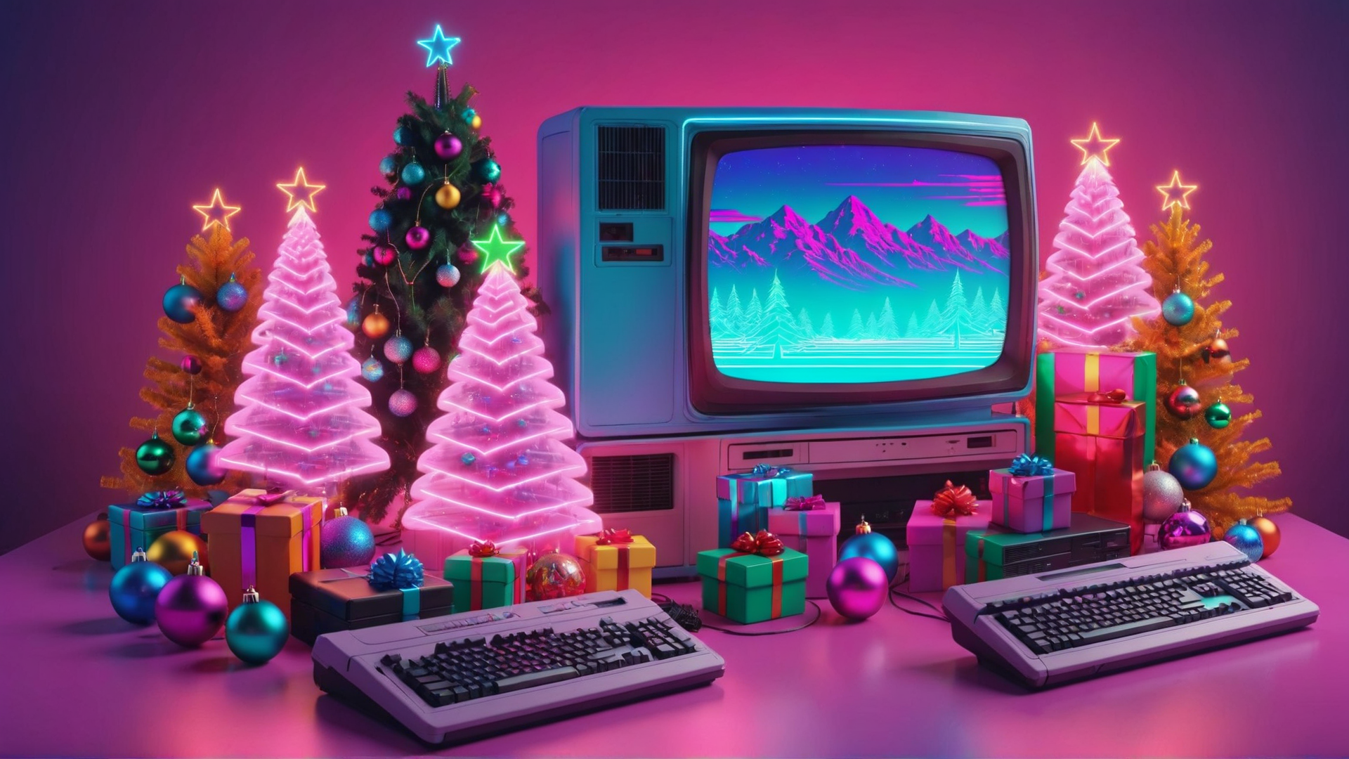 Adorable Cartoon-Themed Cute Christmas Wallpaper