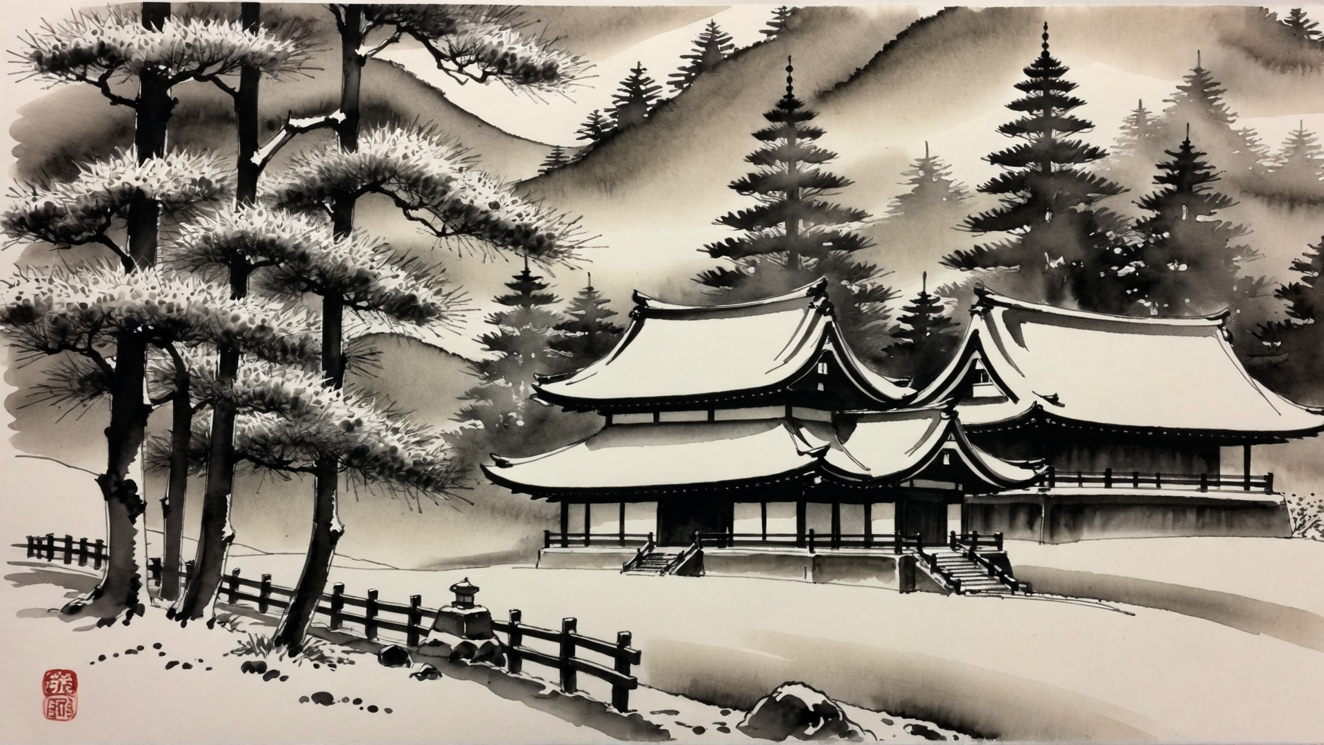 Cozy Winter Scenes in Cute Christmas Wallpaper