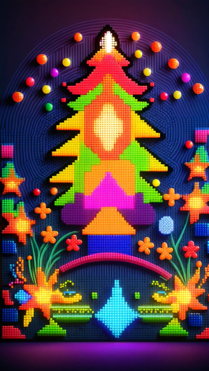 Lighting in Cute Christmas Wallpaper