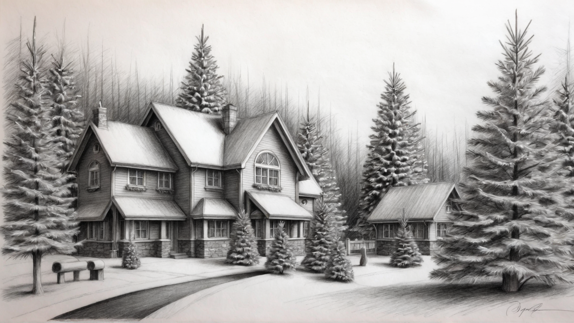Winter Wonderland Christmas Background Wallpaper