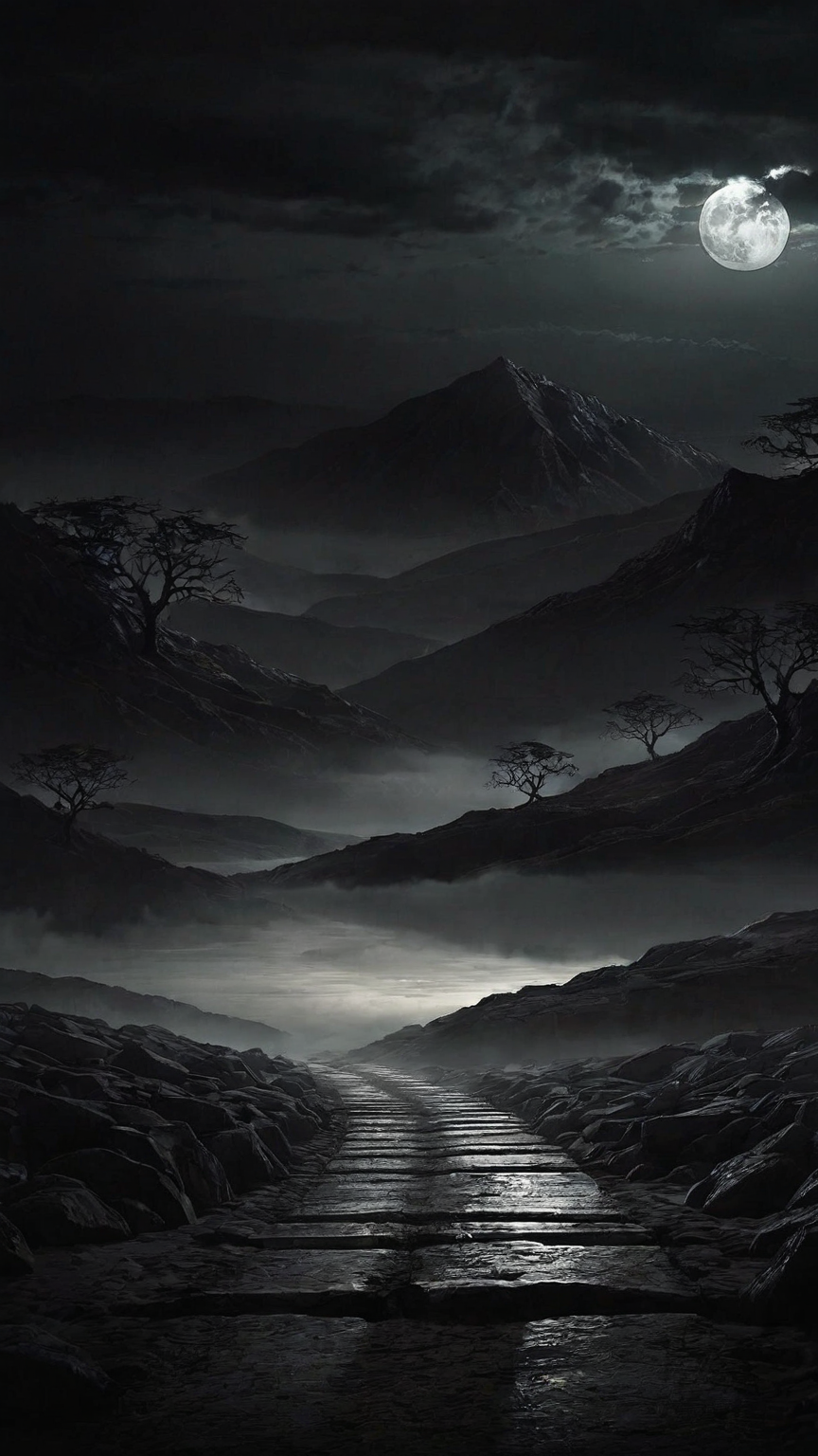 Nature Black and White Wallpaper
